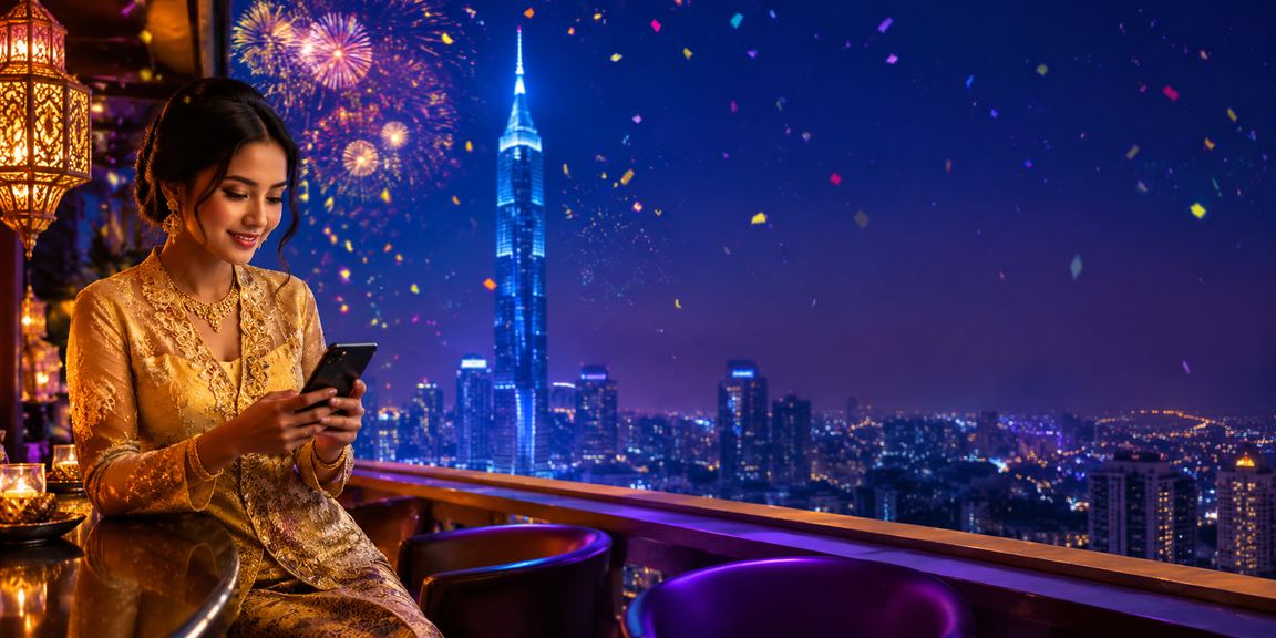 Pengguna wanita dari Kuala Lumpur mengakses platform 94300 dan menuntut bonus selamat datang