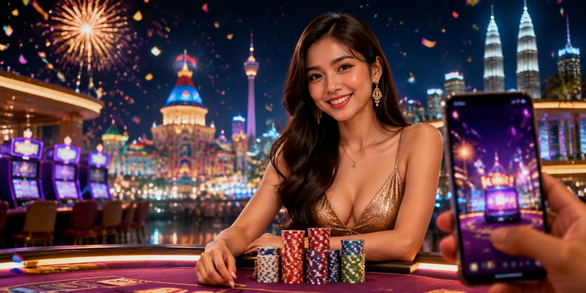 Pemain Malaysia mengakses jackpot kasino melalui telefon pintar pada platform 94300